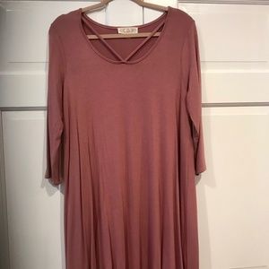 Mauve long sleeve dress